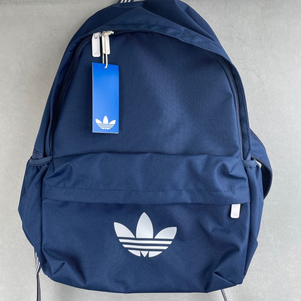 Adidas Originals CL Backpack Night Indigo Blue Trefoil Logo KQ6391 School NEW